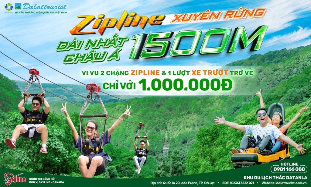 Zipline xuyên rừng dài nhất châu Á